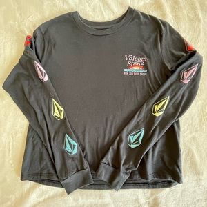 Volcom Grey Long Sleeve T-shirt, Women’s size small
